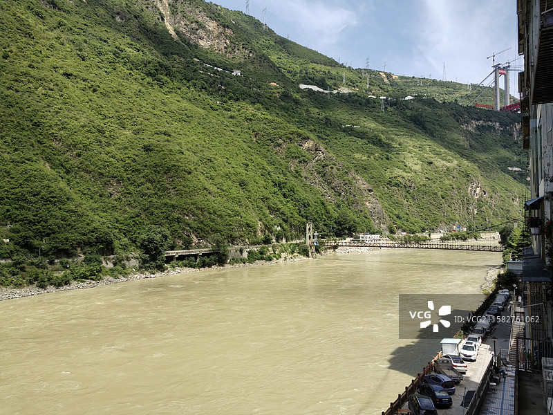 川藏线骑行第四天（甘孜泸定 泸定桥、大渡河）图片素材