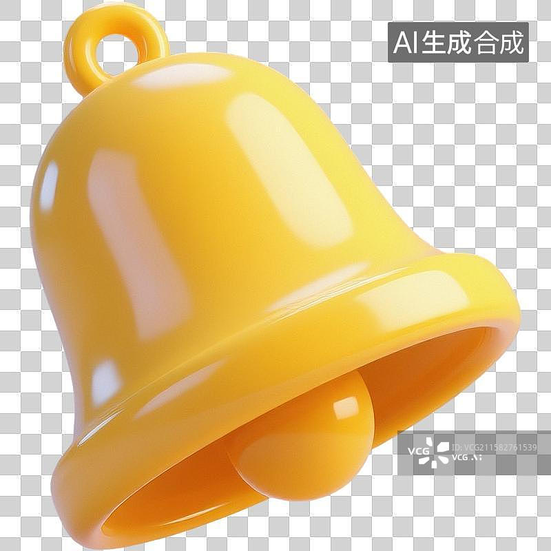 【AI数字艺术】3D铃铛图标图片素材