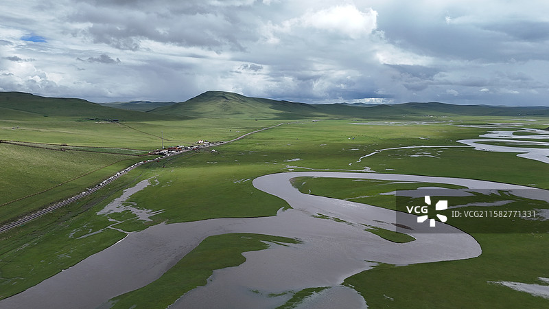 呼伦贝尔陈巴尔虎旗莫日格勒河大草原夏日图片素材