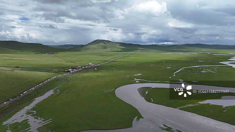 呼伦贝尔陈巴尔虎旗莫日格勒河大草原夏日图片素材
