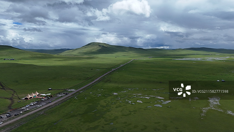 呼伦贝尔陈巴尔虎旗莫日格勒河大草原夏日图片素材