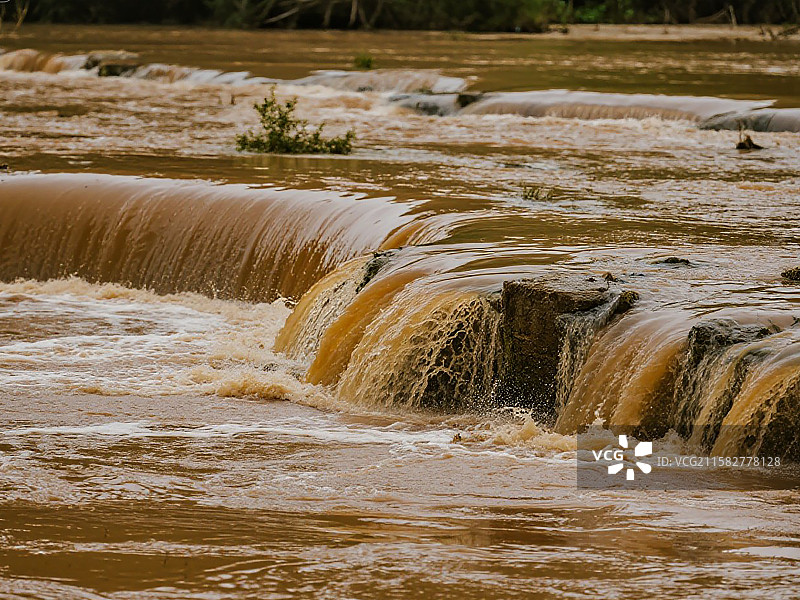 洪水洪灾水灾自然灾害淹没的街道城镇图片素材