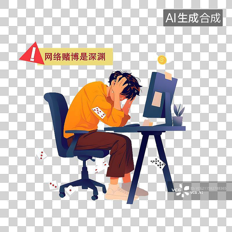 【AI数字艺术】赌博犯罪反赌宣传图片素材