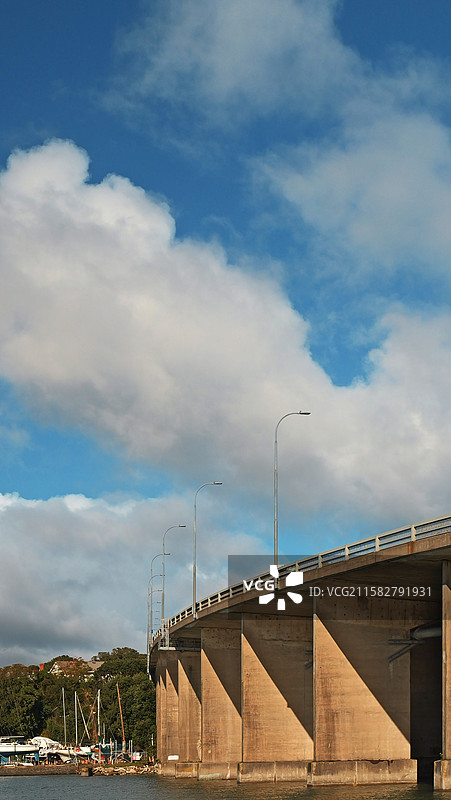 新西兰交通大桥竖版背景图片素材