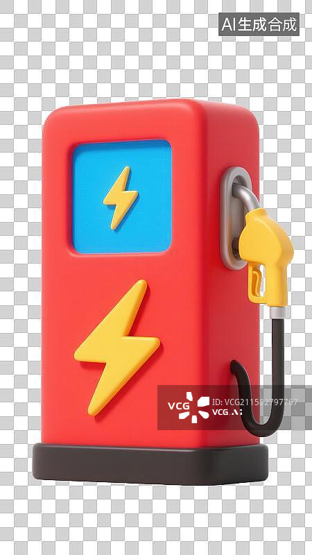 【AI数字艺术】3D三维加油机加油站油枪元素图片素材