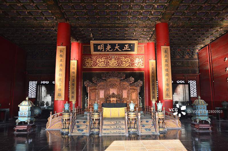 故宫博物院 乾清宫 正大光明图片素材
