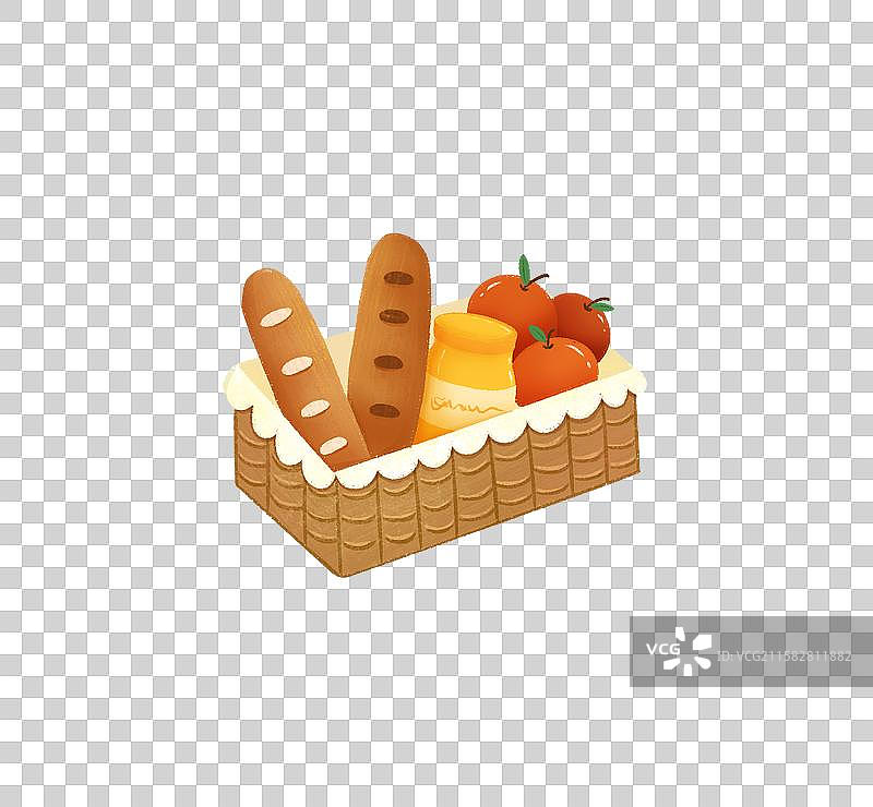 免抠元素野餐篮图片素材