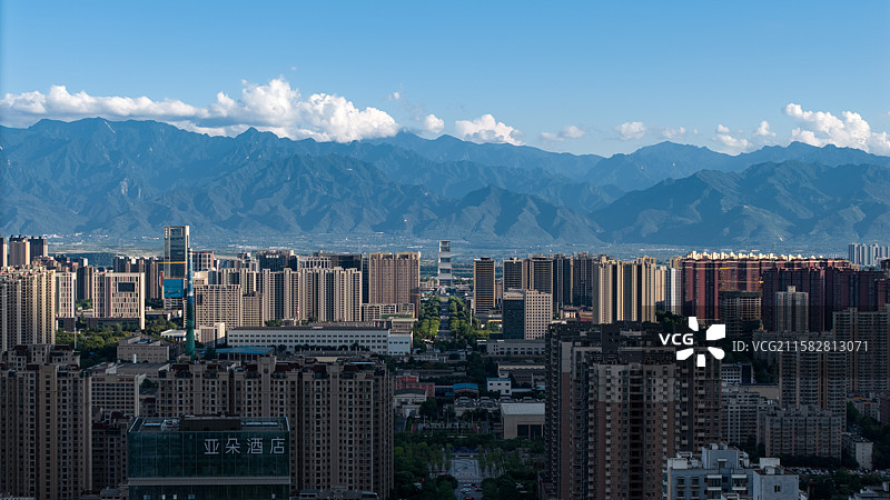 西安揽月阁远眺图片素材