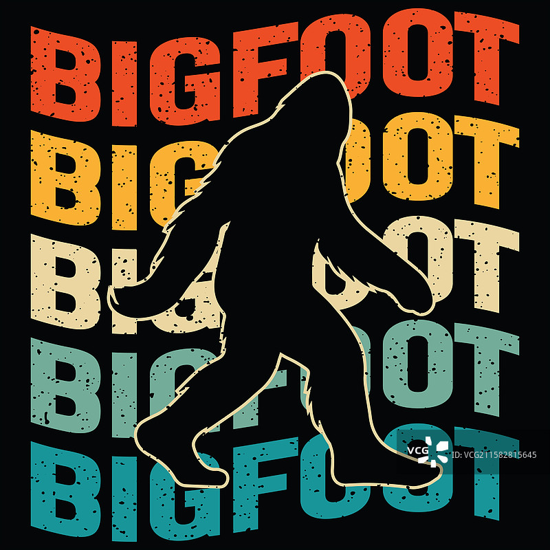 大脚怪T恤设计图片素材