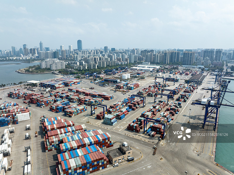 海南海口港图片素材