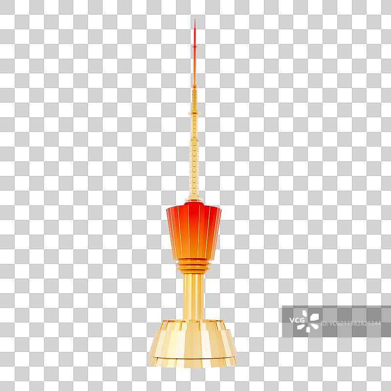 3D渲染的深圳电视塔深圳城市元素图片素材