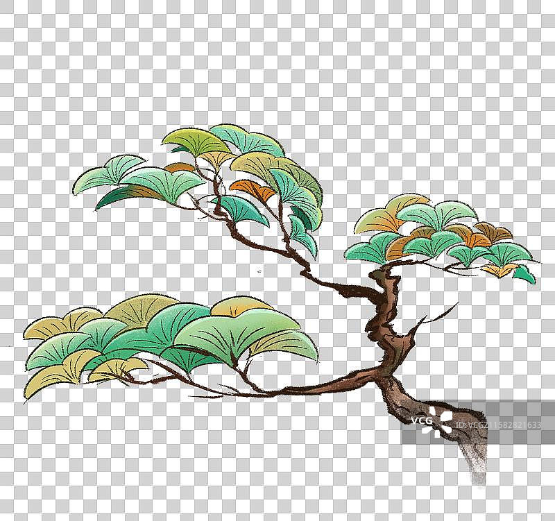 国潮风松树元素图片素材