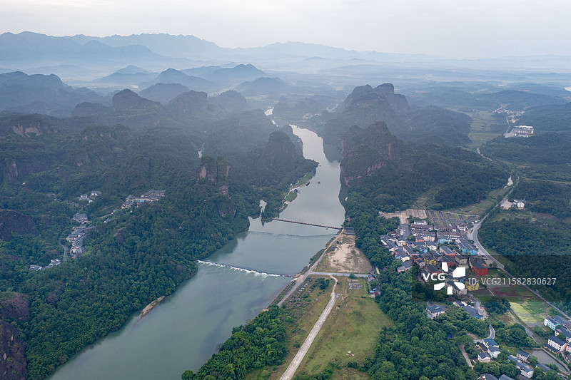 龙虎山泸溪之晨图片素材