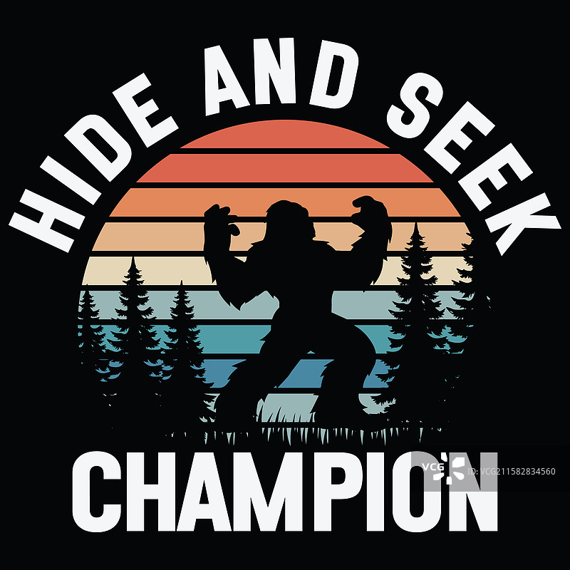 捉迷藏世界冠军T恤设计图片素材
