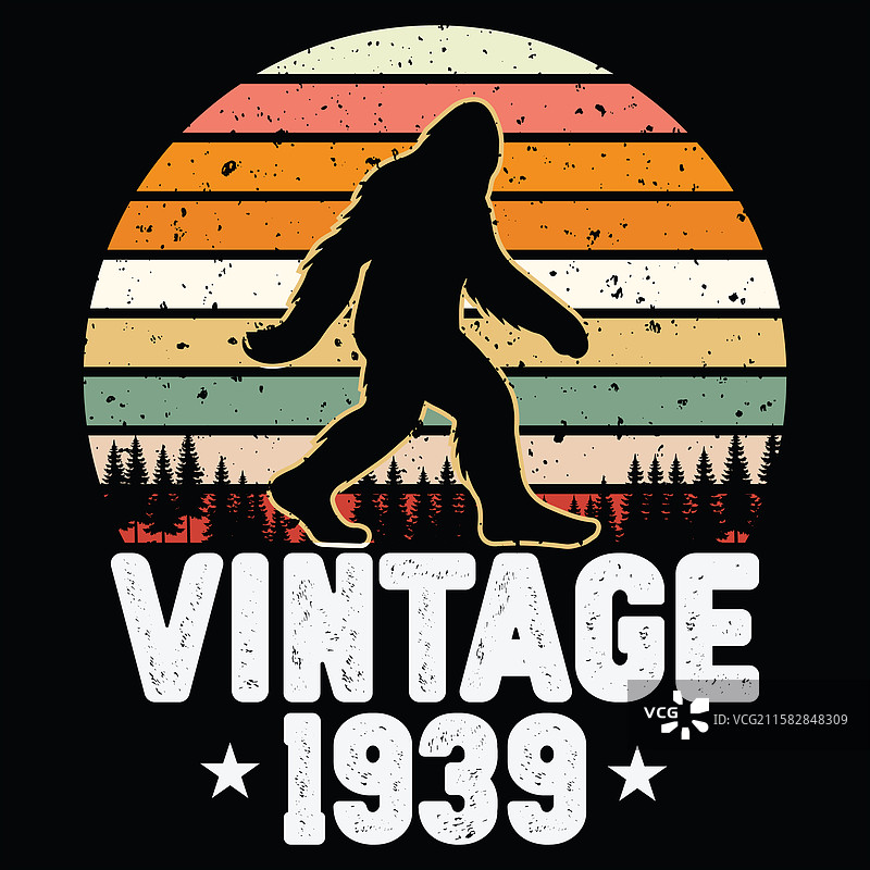 这是我的大脚怪狩猎T恤设计图片素材