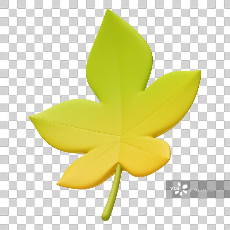 三维立体枫叶树叶插画免抠元素图片素材