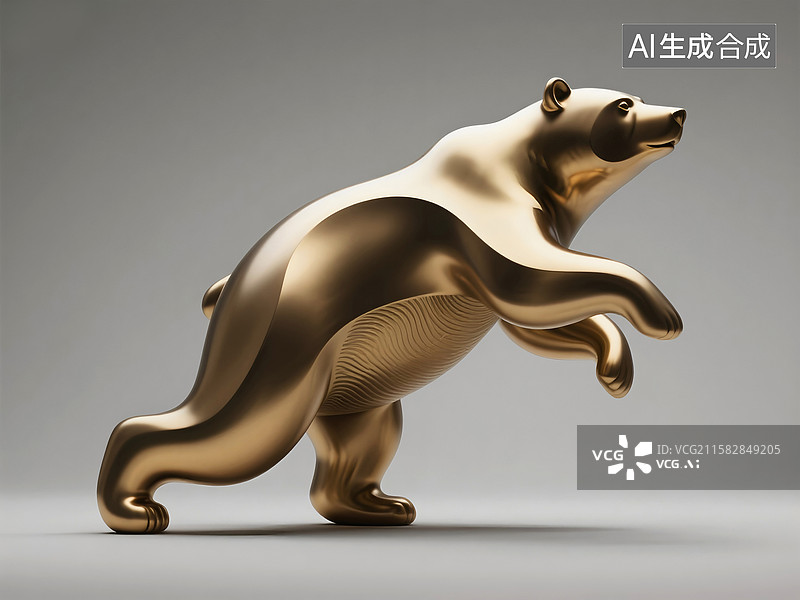 【AI数字艺术】熊，熊市，金融和经济，股票行情，经济危机图片素材
