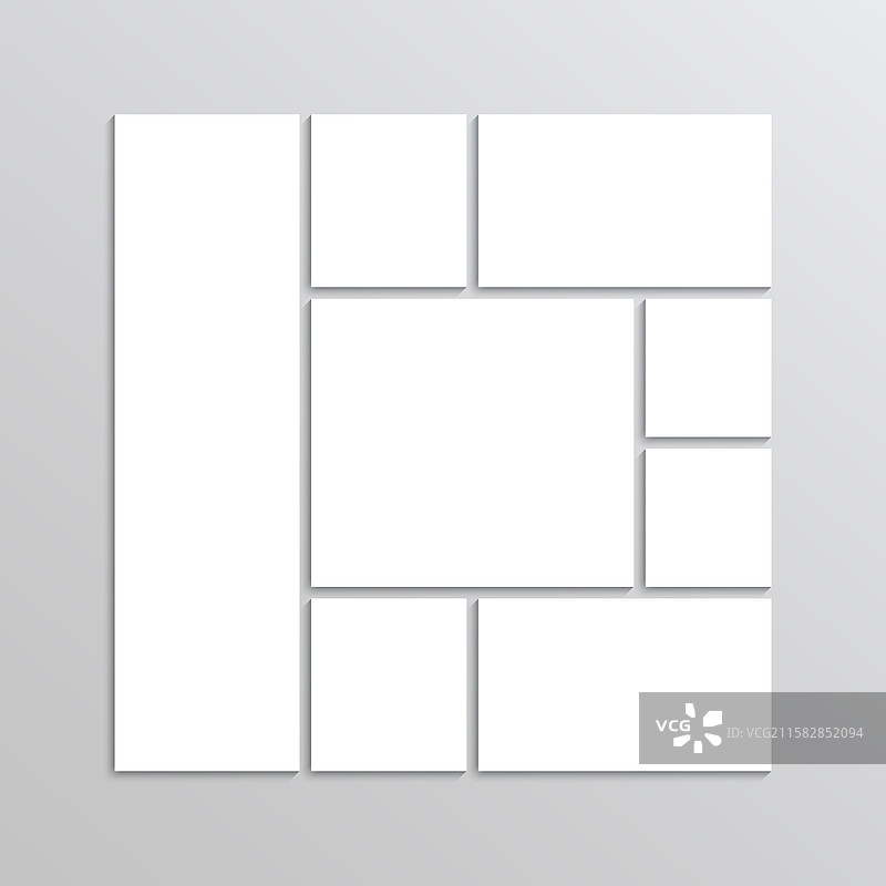 马赛克剪贴簿网格相册品牌板情绪板图片素材