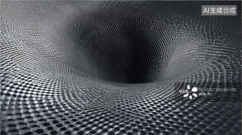 【AI数字艺术】抽象几何图案形成的漩涡形状图片素材