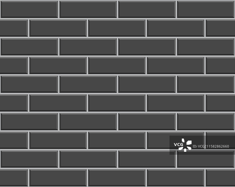 无缝黑色矩形砖墙图片素材