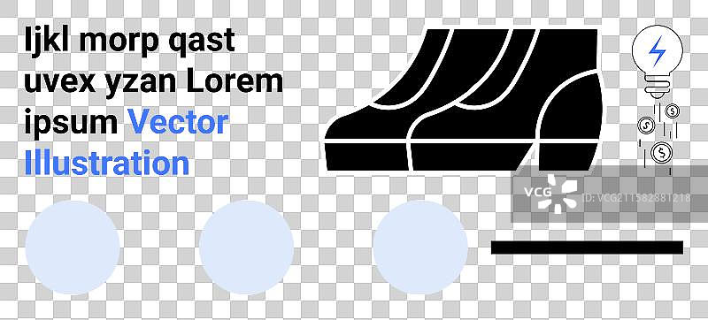 抽象概念与鞋子轮廓图片素材