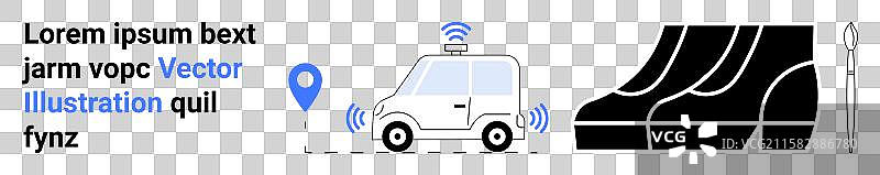 使用GPS导航的自驾车与周边环境图片素材