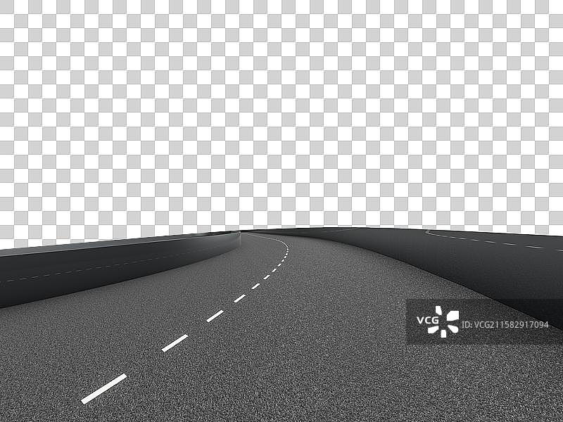 三维渲染公路免勾素材图片素材