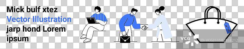 人们在互动并使用笔记本电脑工作图片素材