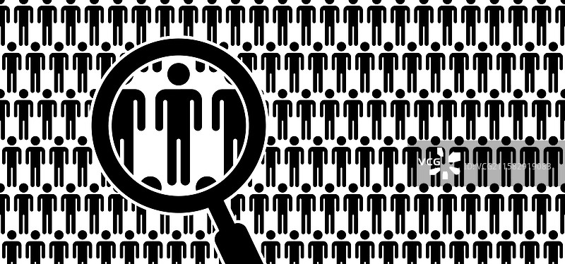 放大镜团队领导寻找工作图片素材