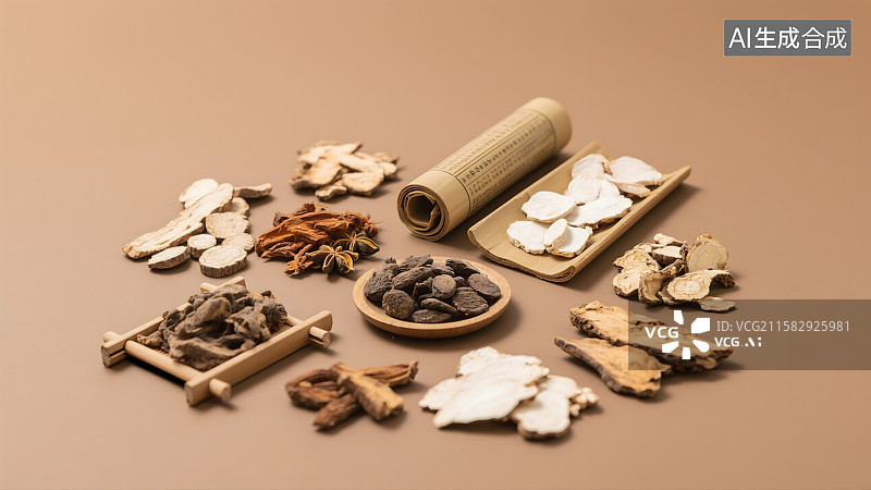 【AI数字艺术】中药养生滋补佳品图片素材