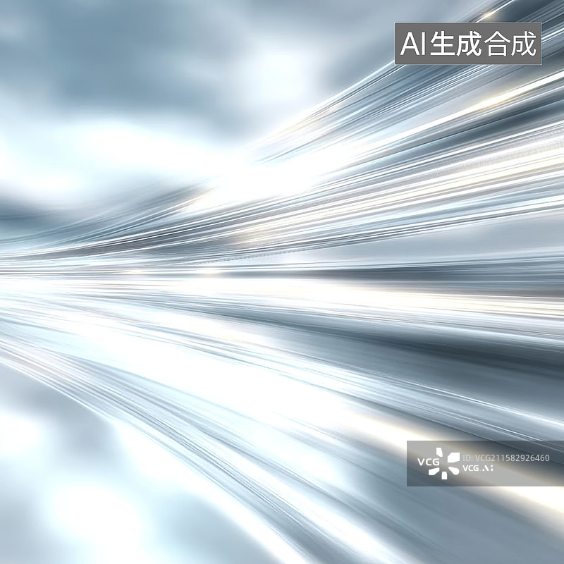 【AI数字艺术】动态光线与云层的抽象融合图片素材