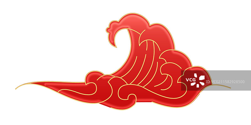 传统浪花水纹插图图片素材