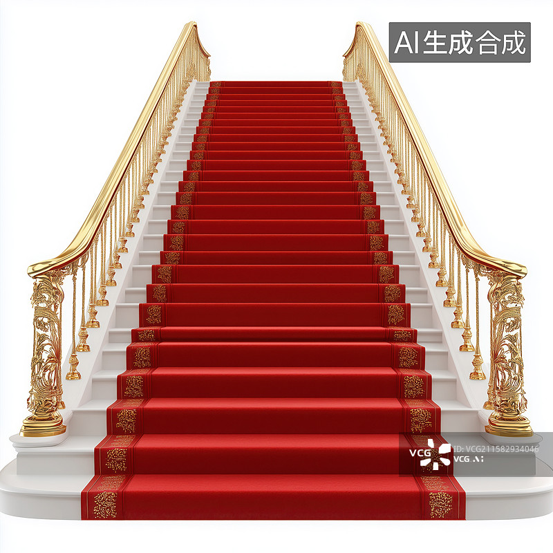【AI数字艺术】红毯台阶典礼元素图片素材