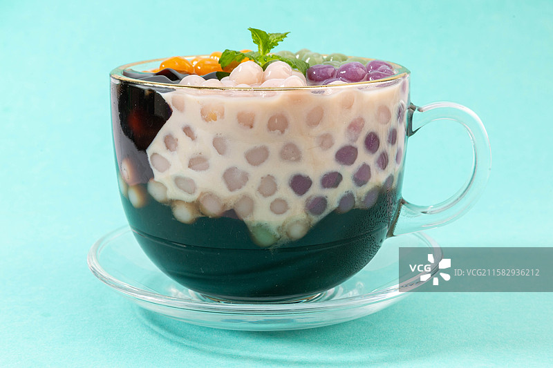 芋圆烧仙草甜品图片素材