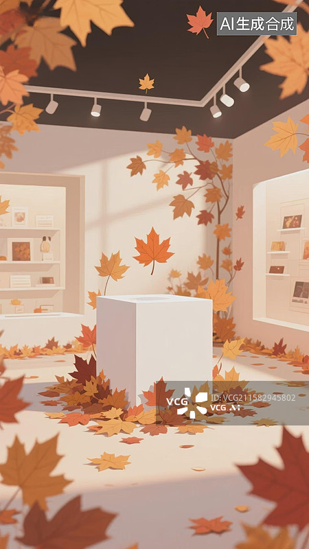 【AI数字艺术】秋日室内装饰图片素材