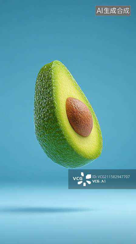 【AI数字艺术】半个牛油果图片素材