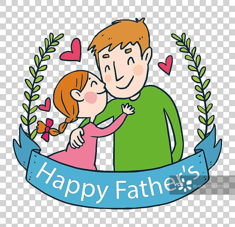 父亲与女儿的贺卡图片素材