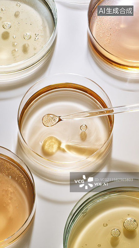 【AI数字艺术】实验室中的培养皿与滴管操作图片素材