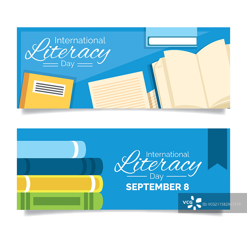 复古的读书日横幅图片素材