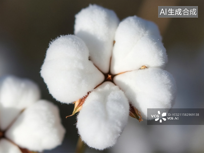 【AI数字艺术】洁白棉花图片素材
