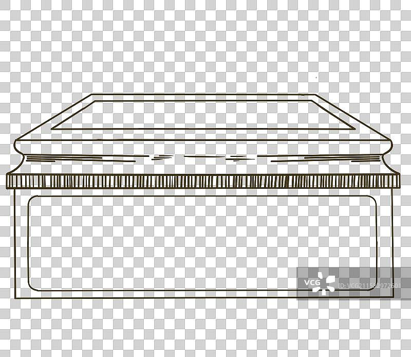 古典桌子中式线稿色块元素图片素材