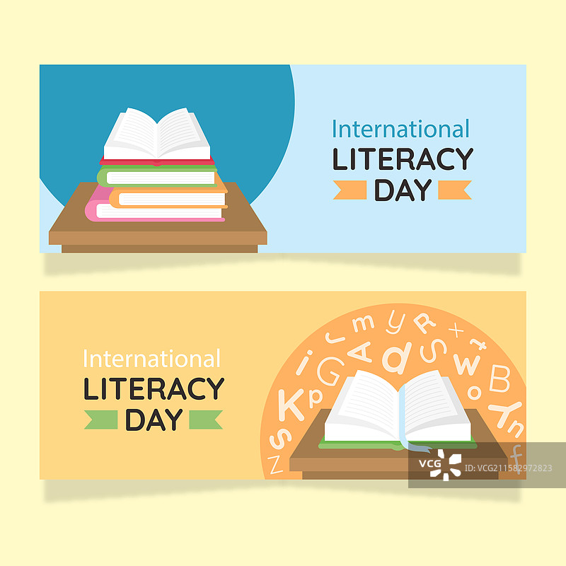 国际扫盲日的横幅图片素材
