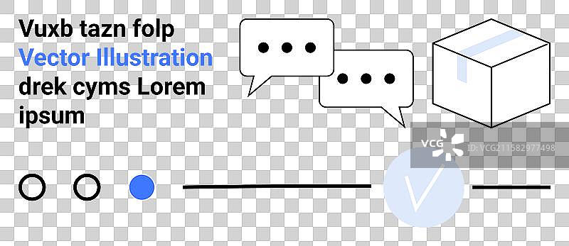 消息传递和交付概念与对话气泡图片素材