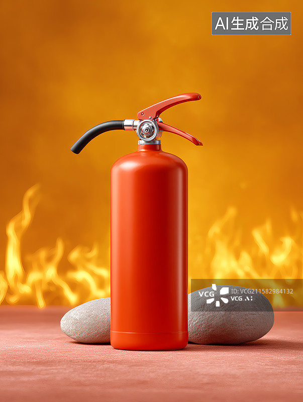 【AI数字艺术】一个红色的灭火器图片素材