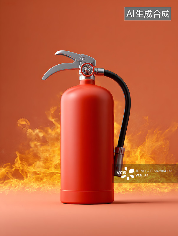 【AI数字艺术】一个红色的灭火器图片素材