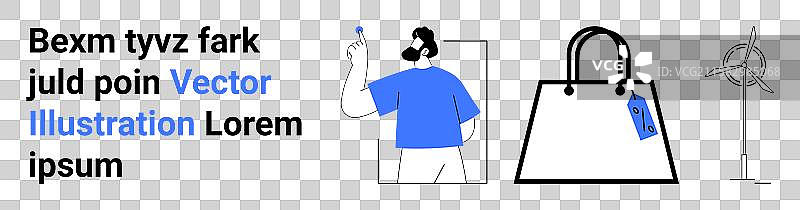 可持续购物与环保意识生活方式图片素材