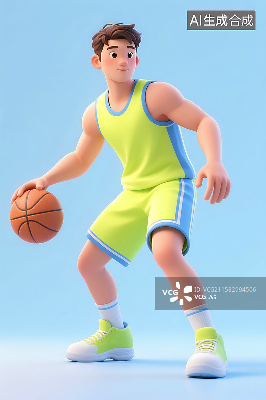 【AI数字艺术】3D立体三维C4D男人男性篮球运动员图片素材