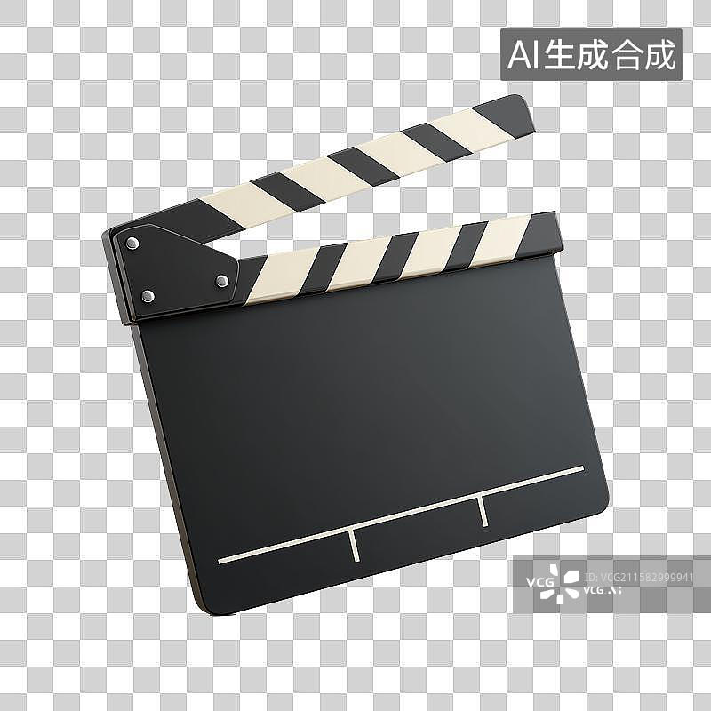 【AI数字艺术】3D风格场记板元素图片素材