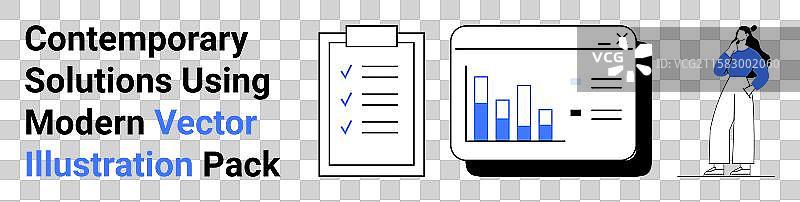 女性思考下一步计划，手中拿着清单图片素材