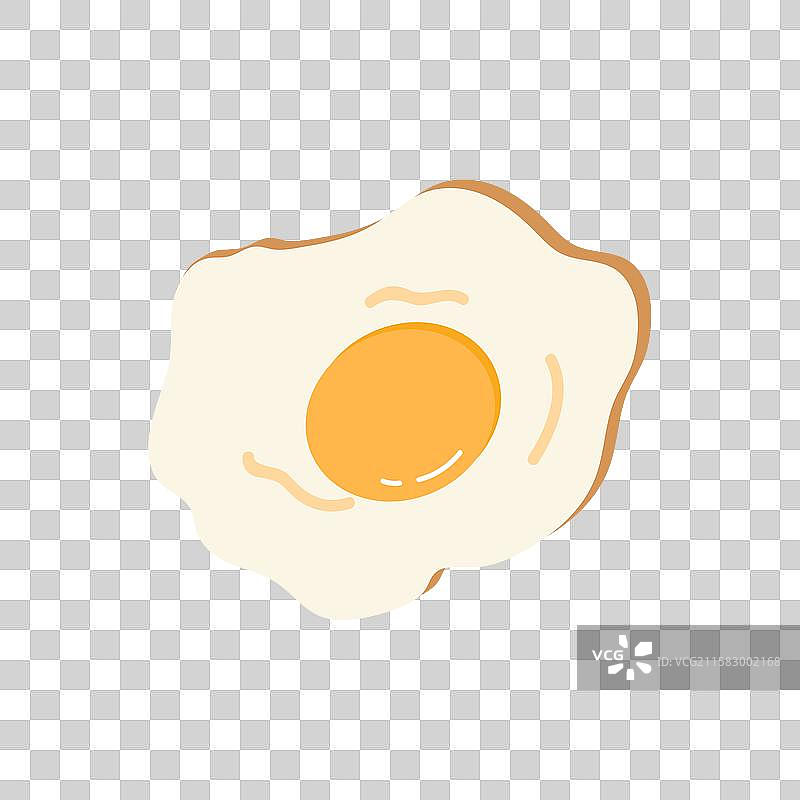 营养早餐煎鸡蛋扁平插画元素图片素材